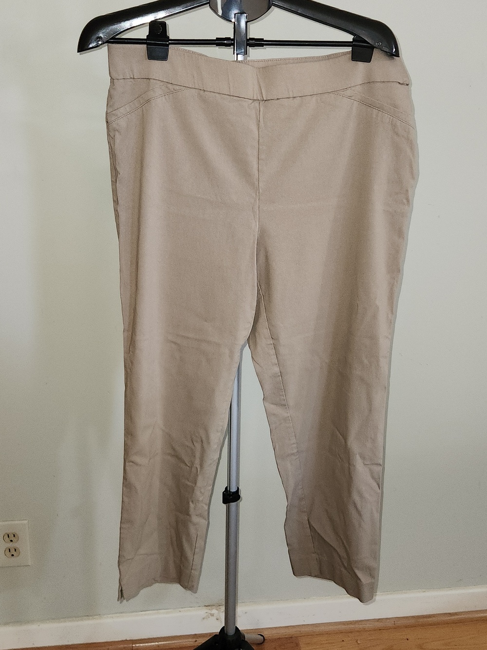 Briggs New York Beige Cropped Pants. Size 16.